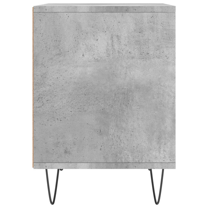 Noptieră, gri beton, 40x35x50 cm, lemn compozit - WALTI WALTI