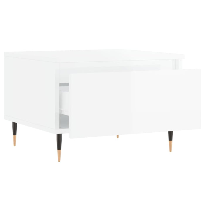 Mese de cafea 2 buc. alb extralucios 50x46x35 cm lemn compozit - WALTI WALTI