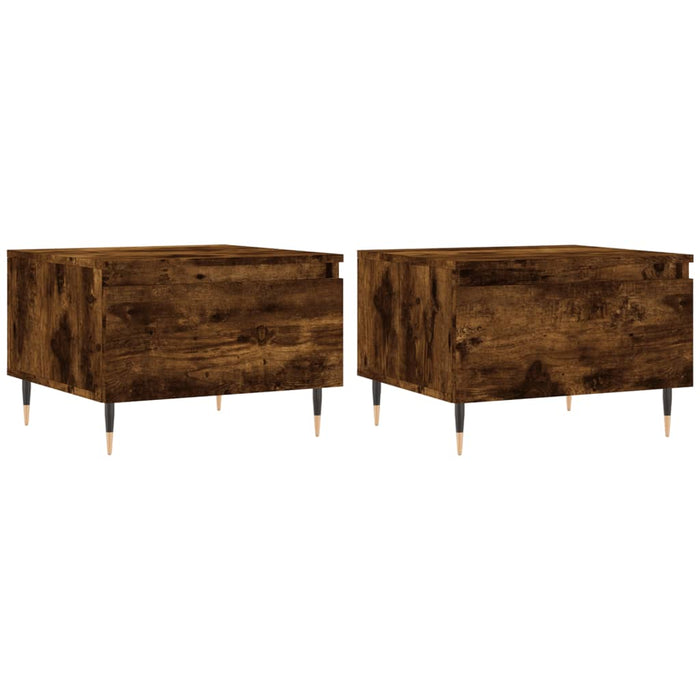Mese de cafea 2 buc. stejar fumuriu 50x46x35 cm lemn compozit - WALTI WALTI