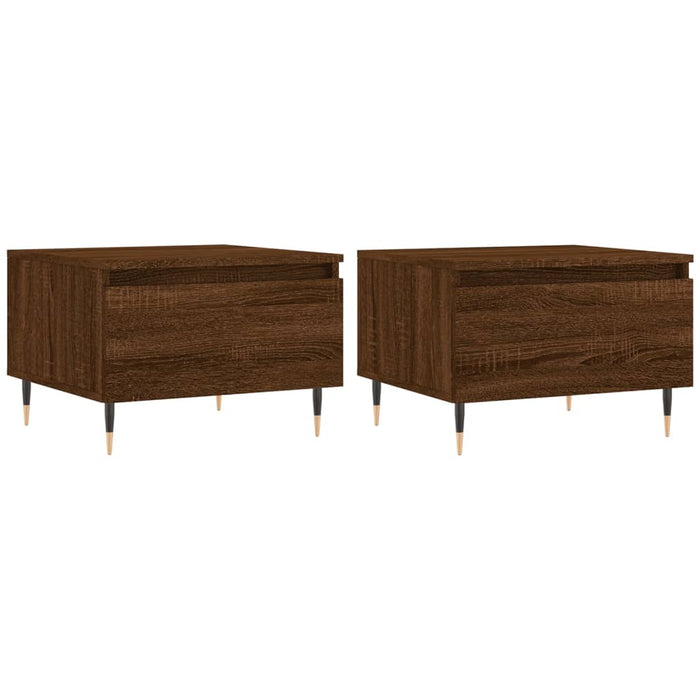 Mese de cafea 2 buc. stejar maro 50x46x35 cm lemn compozit - WALTI WALTI