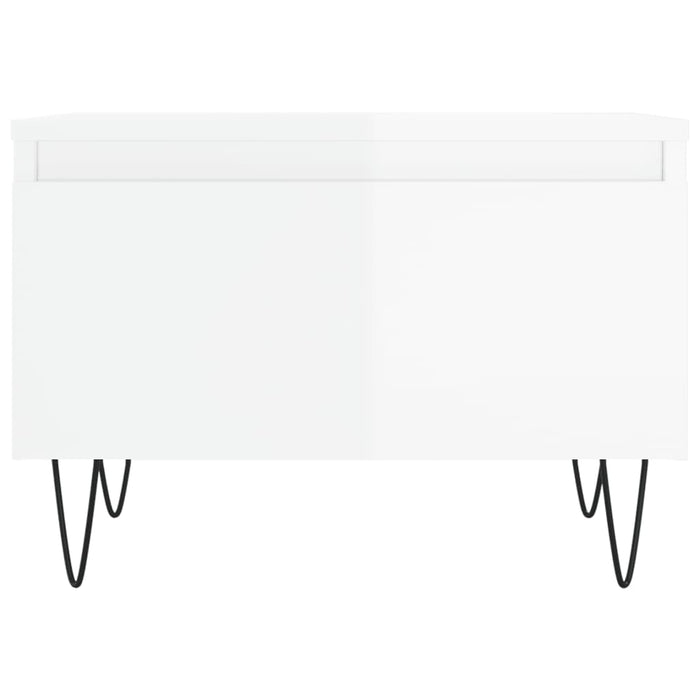 Mese de cafea 2 buc. alb extralucios 50x46x35 cm lemn compozit - WALTI WALTI