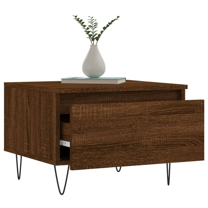 Mese de cafea 2 buc. stejar maro 50x46x35 cm lemn compozit - WALTI WALTI