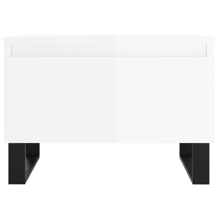 Mese de cafea 2 buc. alb extralucios 50x46x35 cm lemn compozit - WALTI WALTI