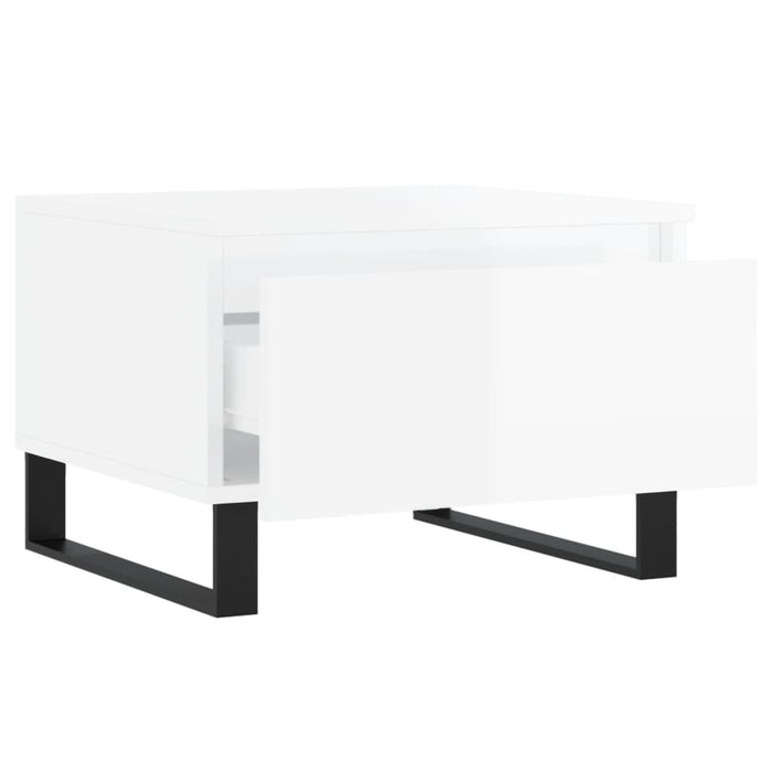Mese de cafea 2 buc. alb extralucios 50x46x35 cm lemn compozit - WALTI WALTI