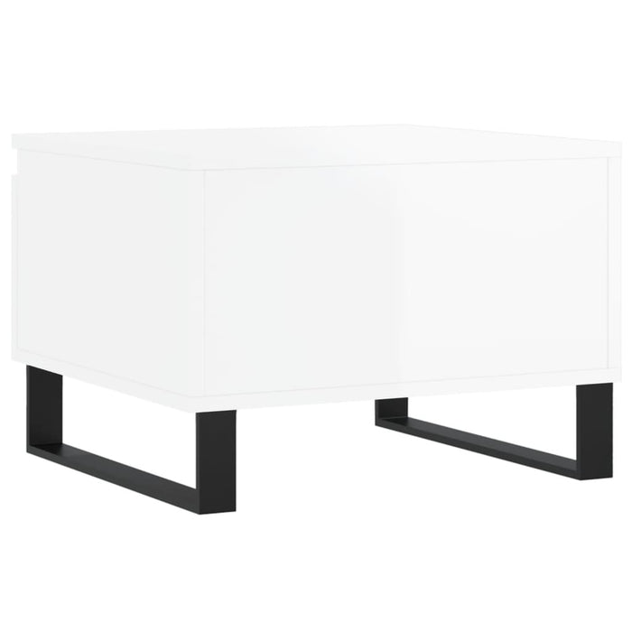 Mese de cafea 2 buc. alb extralucios 50x46x35 cm lemn compozit - WALTI WALTI