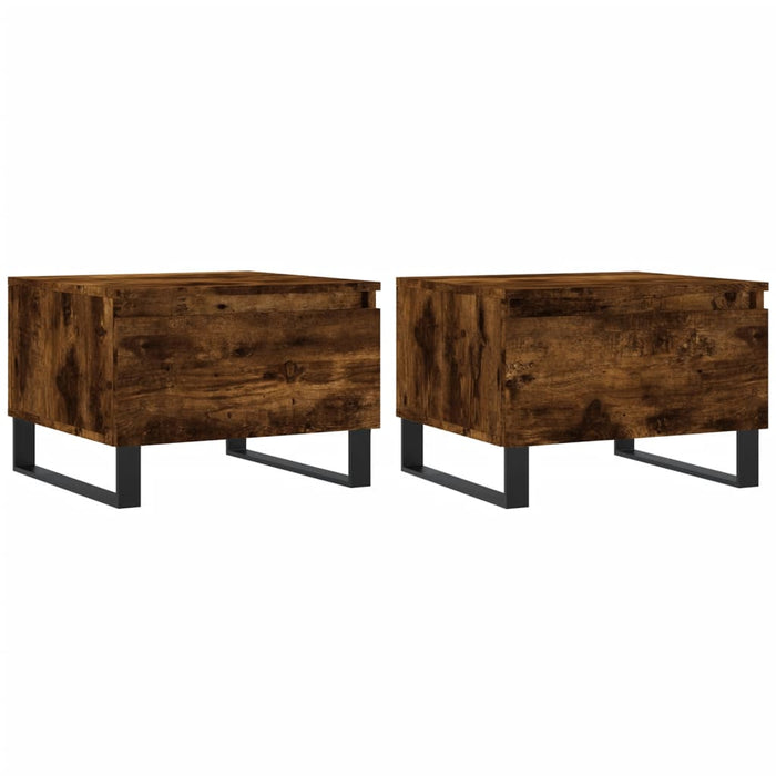 Mese de cafea 2 buc. stejar fumuriu 50x46x35 cm lemn compozit - WALTI WALTI