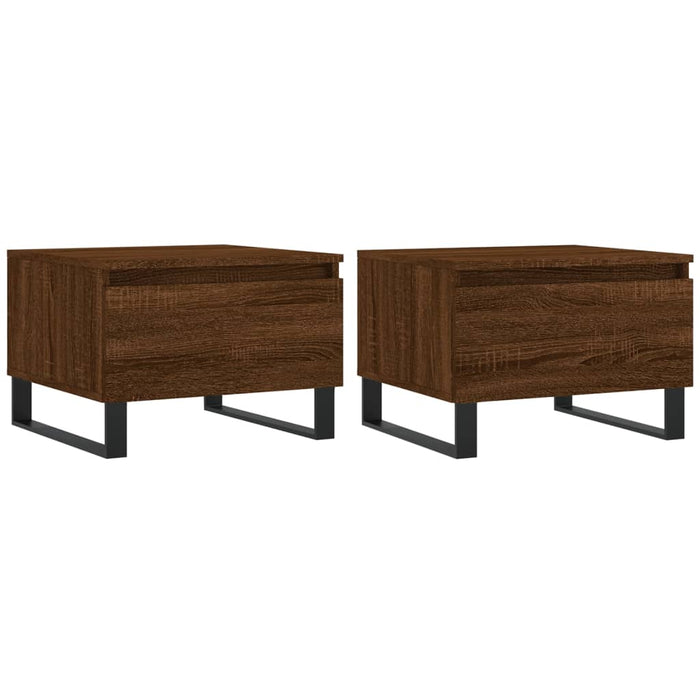 Mese de cafea 2 buc. stejar maro 50x46x35 cm lemn compozit - WALTI WALTI