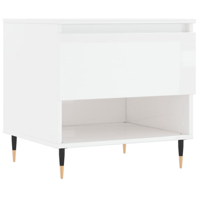 Mese de cafea 2 buc. alb extralucios 50x46x50 cm lemn compozit - WALTI WALTI
