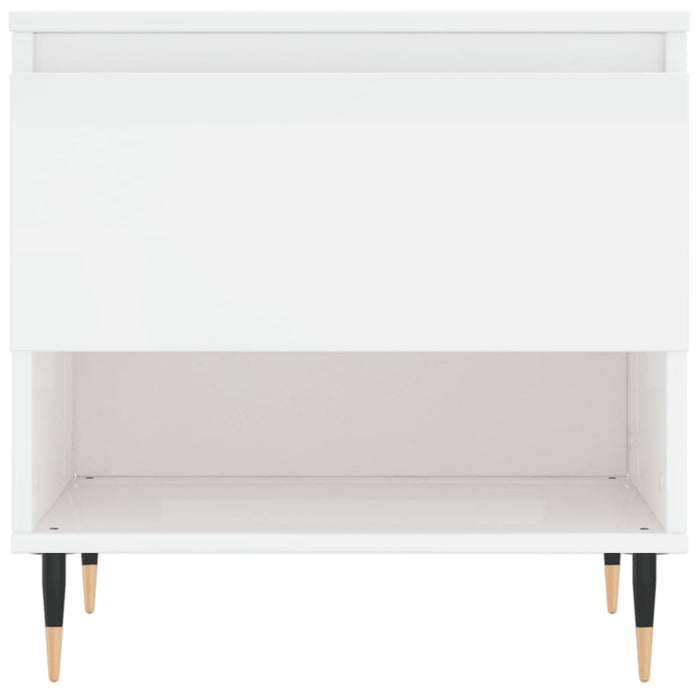 Mese de cafea 2 buc. alb extralucios 50x46x50 cm lemn compozit - WALTI WALTI