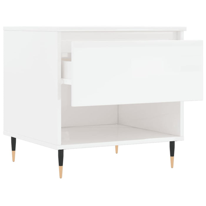 Mese de cafea 2 buc. alb extralucios 50x46x50 cm lemn compozit - WALTI WALTI