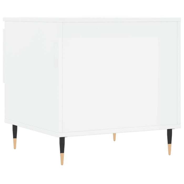 Mese de cafea 2 buc. alb extralucios 50x46x50 cm lemn compozit - WALTI WALTI