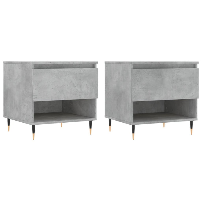 Mese de cafea, 2 buc., gri beton, 50x46x50 cm, lemn compozit - WALTI WALTI
