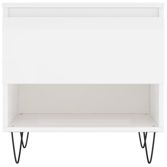 Mese de cafea 2 buc. alb extralucios 50x46x50 cm lemn compozit - WALTI WALTI