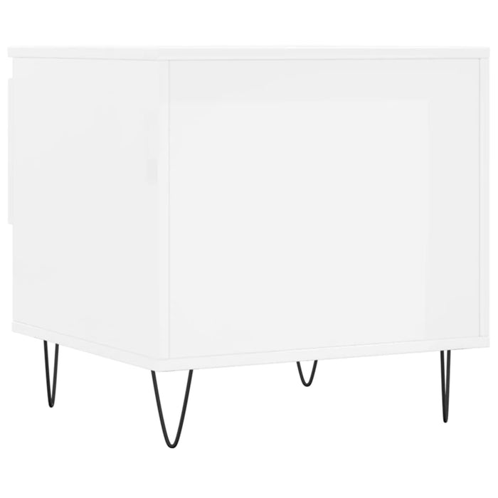 Mese de cafea 2 buc. alb extralucios 50x46x50 cm lemn compozit - WALTI WALTI