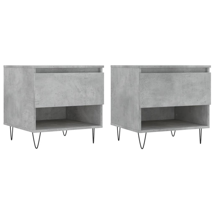 Mese de cafea, 2 buc., gri beton, 50x46x50 cm, lemn compozit - WALTI WALTI