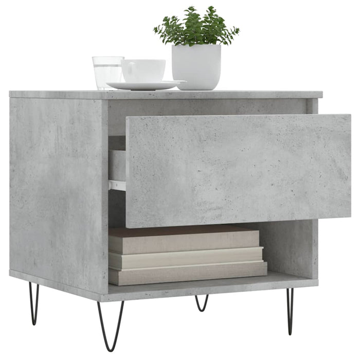 Mese de cafea, 2 buc., gri beton, 50x46x50 cm, lemn compozit - WALTI WALTI