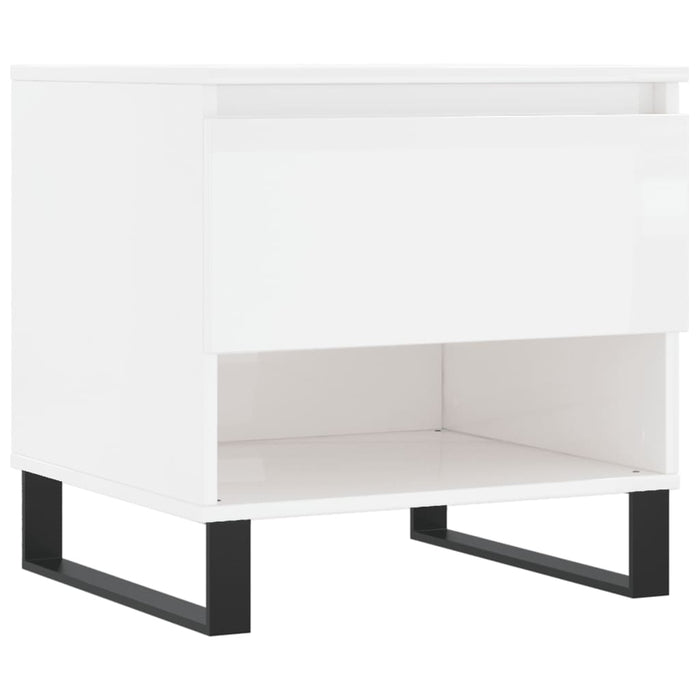 Mese de cafea 2 buc. alb extralucios 50x46x50 cm lemn compozit - WALTI WALTI