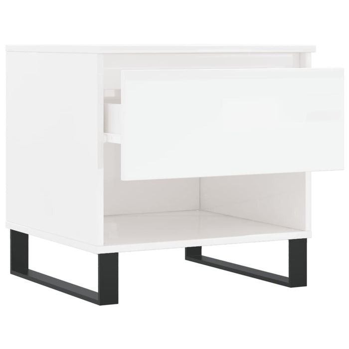 Mese de cafea 2 buc. alb extralucios 50x46x50 cm lemn compozit - WALTI WALTI