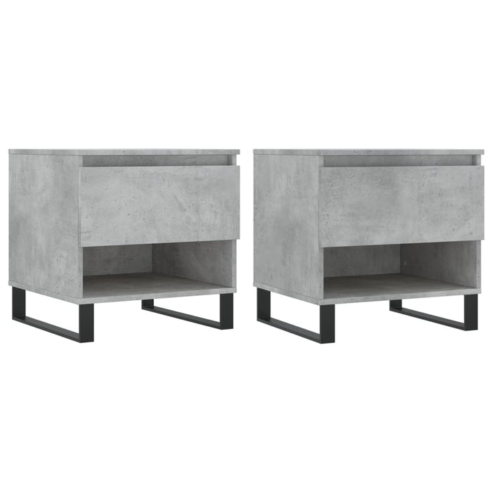 Mese de cafea, 2 buc., gri beton, 50x46x50 cm, lemn compozit - WALTI WALTI
