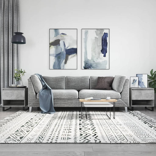 Mese de cafea, 2 buc., gri beton, 50x46x50 cm, lemn compozit - WALTI WALTI