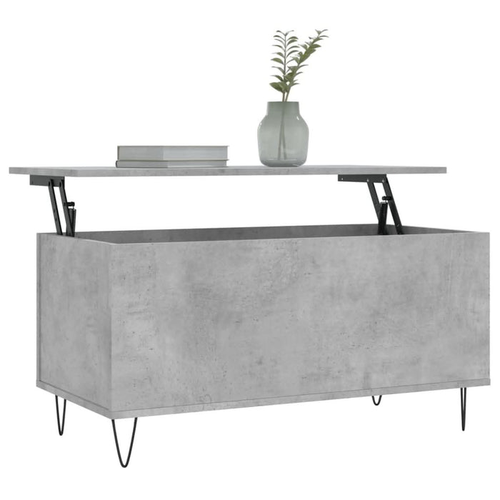 Măsuță de cafea, gri beton, 90x44,5x45 cm, lemn compozit - WALTI WALTI