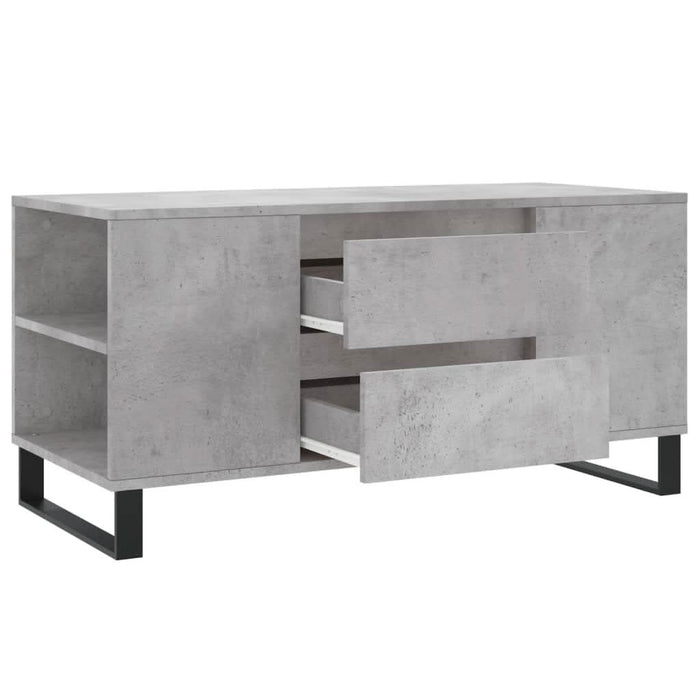 Măsuță de cafea, gri beton, 102x44,5x50 cm, lemn prelucrat - WALTI WALTI