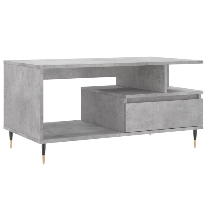 Măsuță de cafea, gri beton, 90x49x45 cm, lemn prelucrat - WALTI WALTI