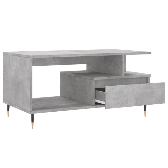 Măsuță de cafea, gri beton, 90x49x45 cm, lemn prelucrat - WALTI WALTI