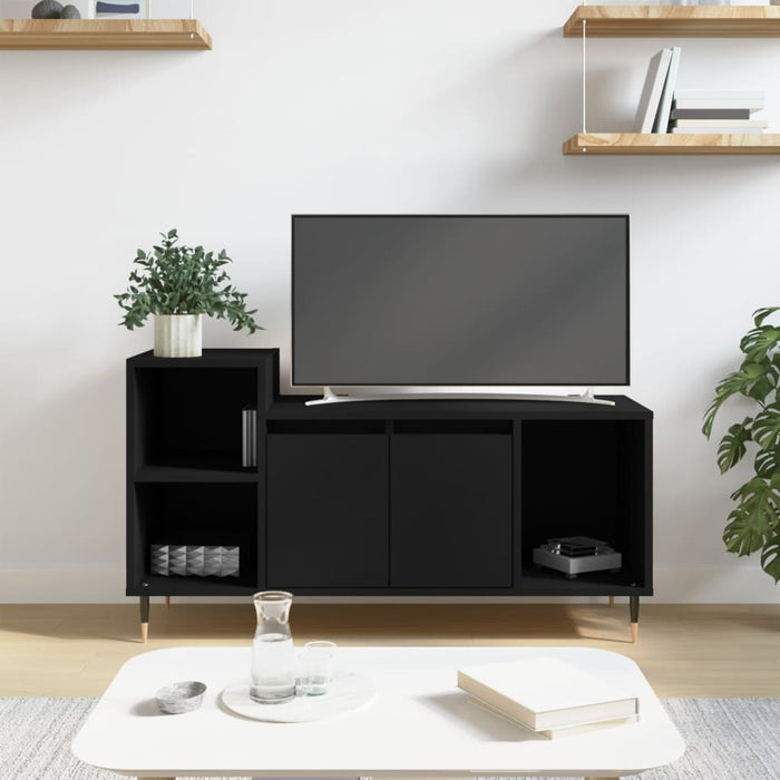 Comodă TV, negru, 100x35x55 cm, lemn prelucrat WALTI