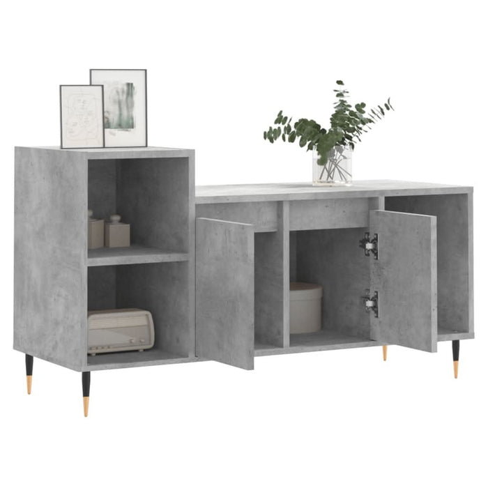 Comodă TV, gri beton, 100x35x55 cm, lemn prelucrat - WALTI WALTI