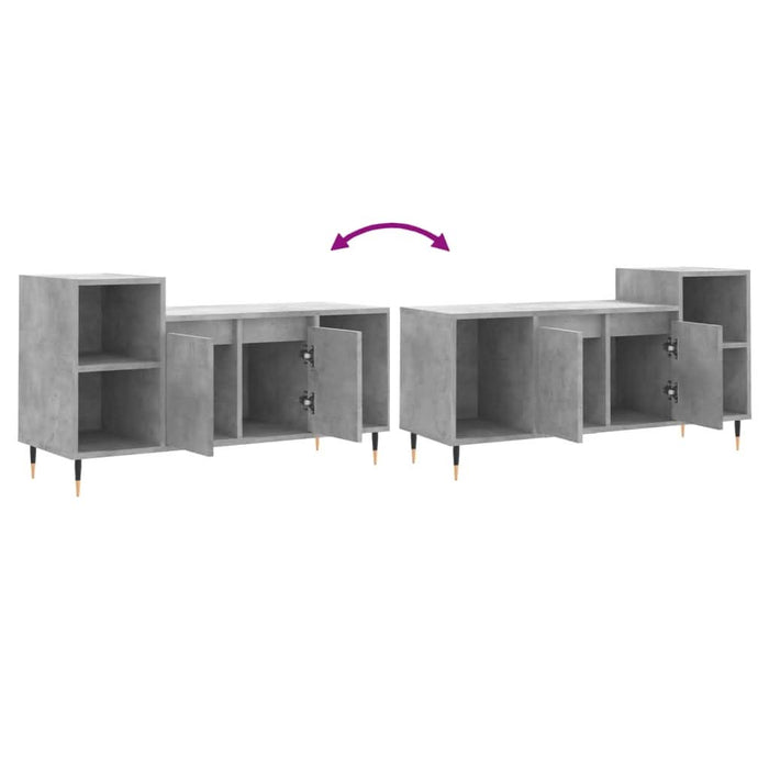 Comodă TV, gri beton, 100x35x55 cm, lemn prelucrat - WALTI WALTI