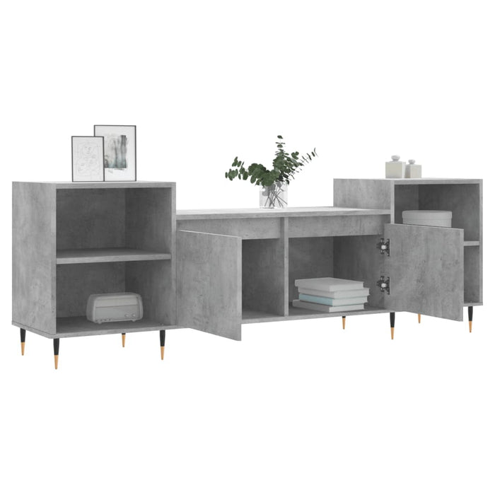 Comodă TV, gri beton, 160x35x55 cm, lemn prelucrat - WALTI WALTI