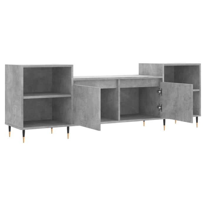 Comodă TV, gri beton, 160x35x55 cm, lemn prelucrat - WALTI WALTI