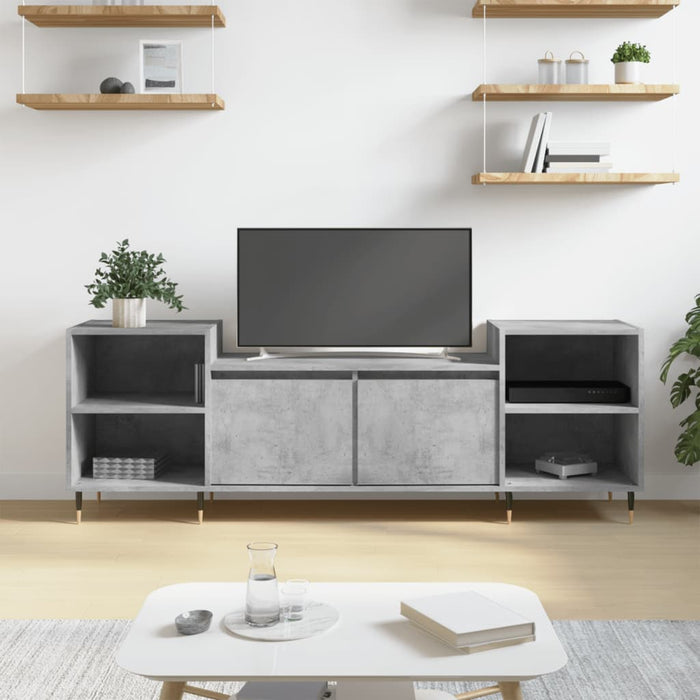 Comodă TV, gri beton, 160x35x55 cm, lemn prelucrat - WALTI WALTI