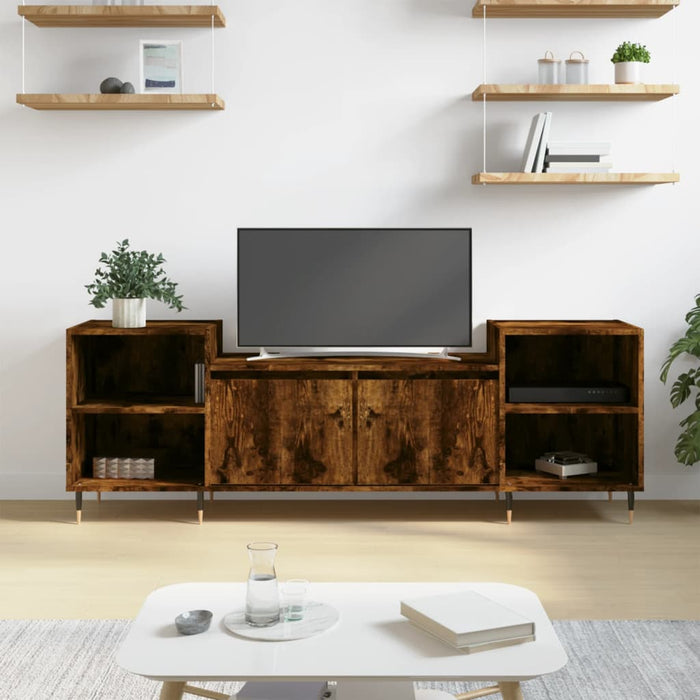 Comodă TV, stejar fumuriu, 160x35x55 cm, lemn prelucrat - WALTI WALTI