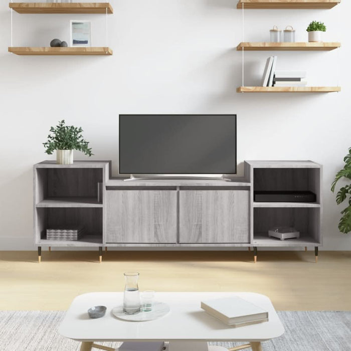 Comodă TV, gri sonoma, 160x35x55 cm, lemn prelucrat - WALTI WALTI