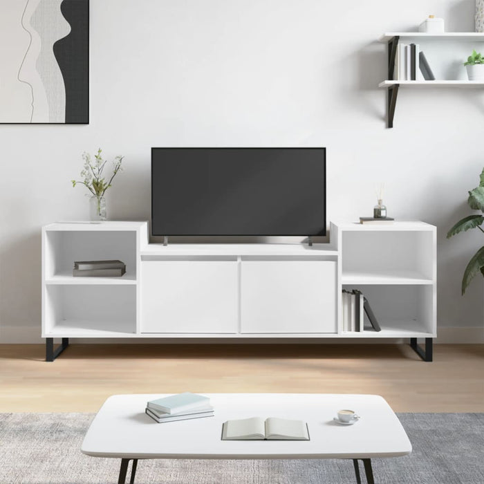 Comodă TV, alb, 160x35x55 cm, lemn prelucrat WALTI