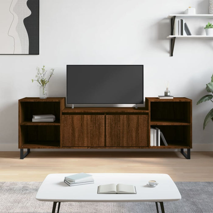 Comodă TV, stejar maro, 160x35x55 cm, lemn prelucrat WALTI