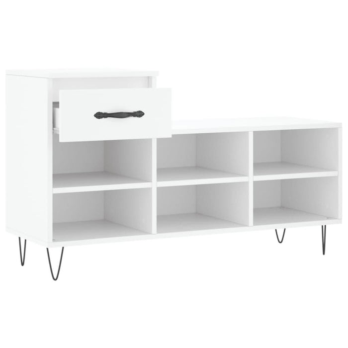 Pantofar, alb, 102x36x60 cm, lemn compozit - WALTI WALTI