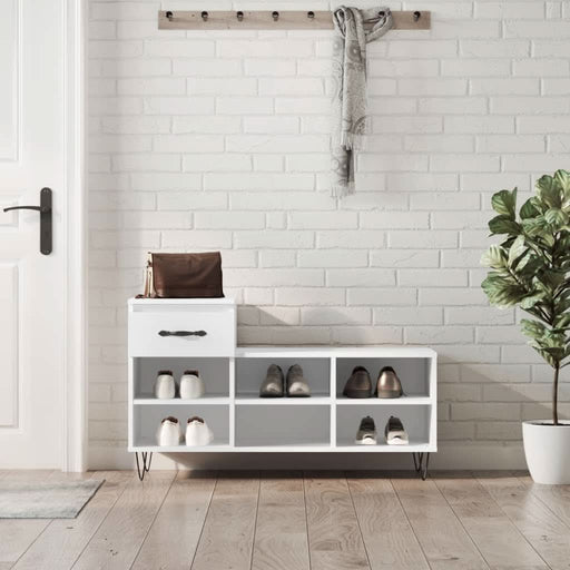 Pantofar, alb, 102x36x60 cm, lemn compozit - WALTI WALTI