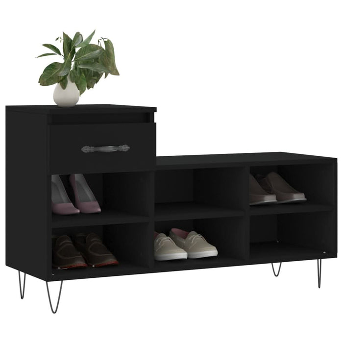 Pantofar, negru, 102x36x60 cm, lemn compozit - WALTI WALTI