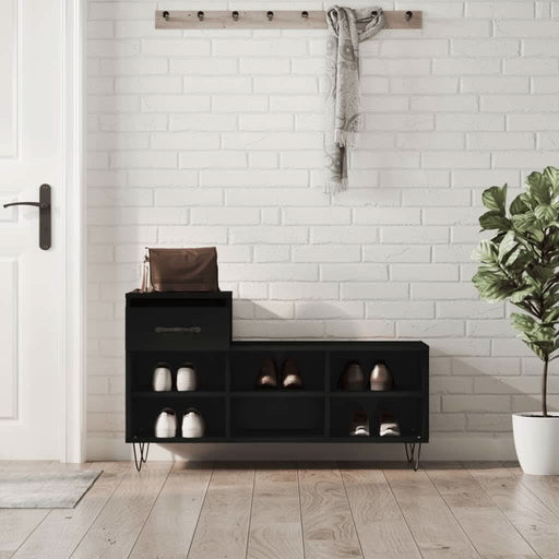 Pantofar, negru, 102x36x60 cm, lemn compozit - WALTI WALTI