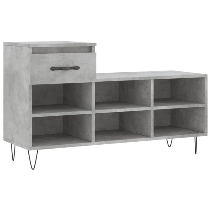 Pantofar, gri beton, 102x36x60 cm, lemn prelucrat - WALTI WALTI