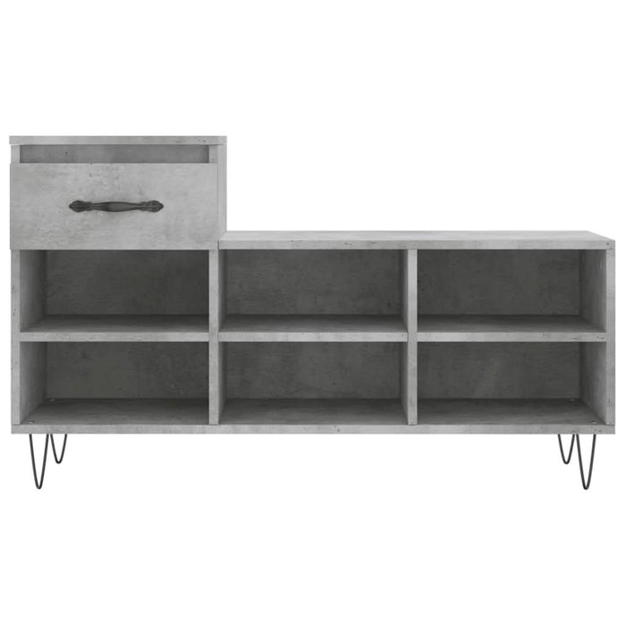 Pantofar, gri beton, 102x36x60 cm, lemn prelucrat - WALTI WALTI