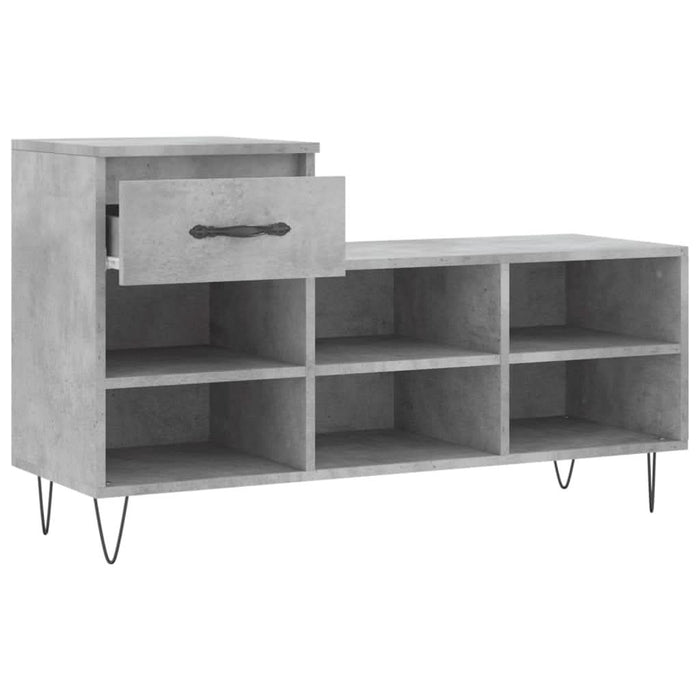 Pantofar, gri beton, 102x36x60 cm, lemn prelucrat - WALTI WALTI