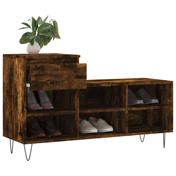Pantofar, stejar fumuriu, 102x36x60 cm, lemn prelucrat WALTI