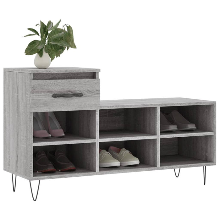 Pantofar, gri sonoma, 102x36x60 cm, lemn prelucrat - WALTI WALTI