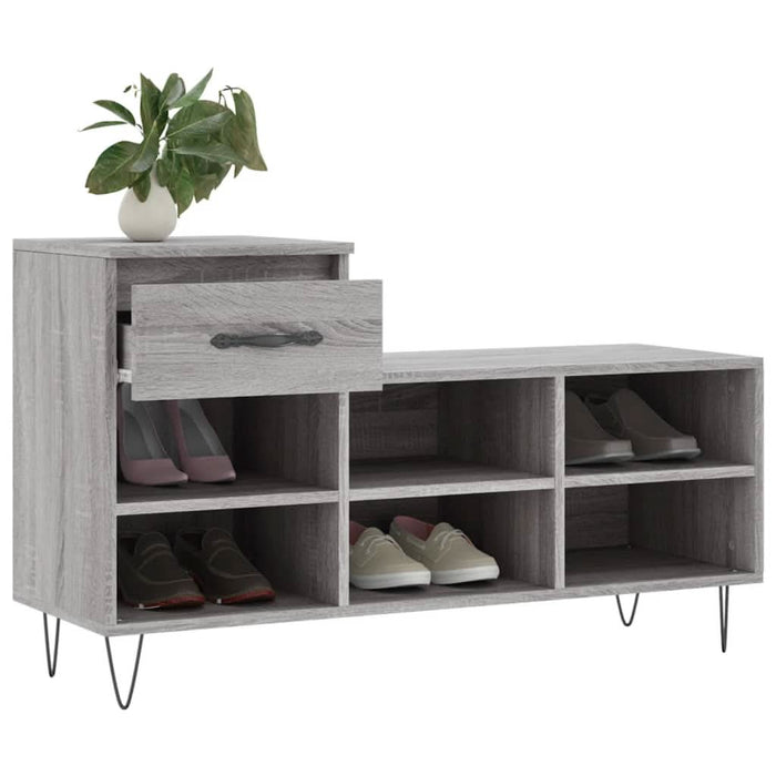 Pantofar, gri sonoma, 102x36x60 cm, lemn prelucrat - WALTI WALTI