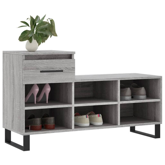 Pantofar, gri sonoma, 102x36x60 cm, lemn prelucrat - WALTI WALTI