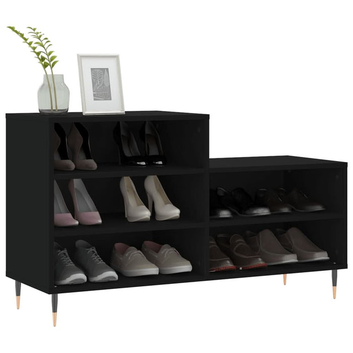 Pantofar, negru, 102x36x60 cm, lemn compozit - WALTI WALTI